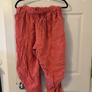 Coral Drawstring Pants